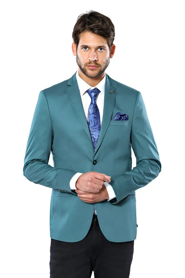 Modeled Cotton Green Blazer - Wessi sold by Wessi
