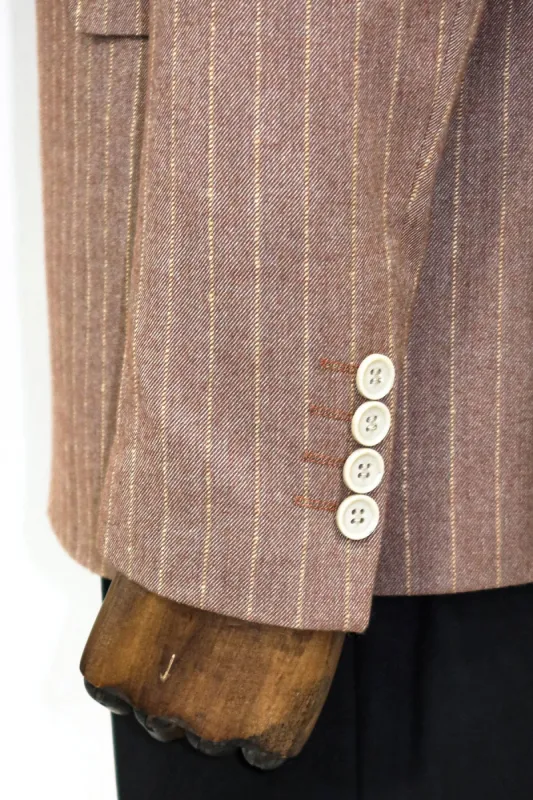 Striped Double Breasted Beige Men Blazer and Trousers Combination- Wessi sold by Wessi