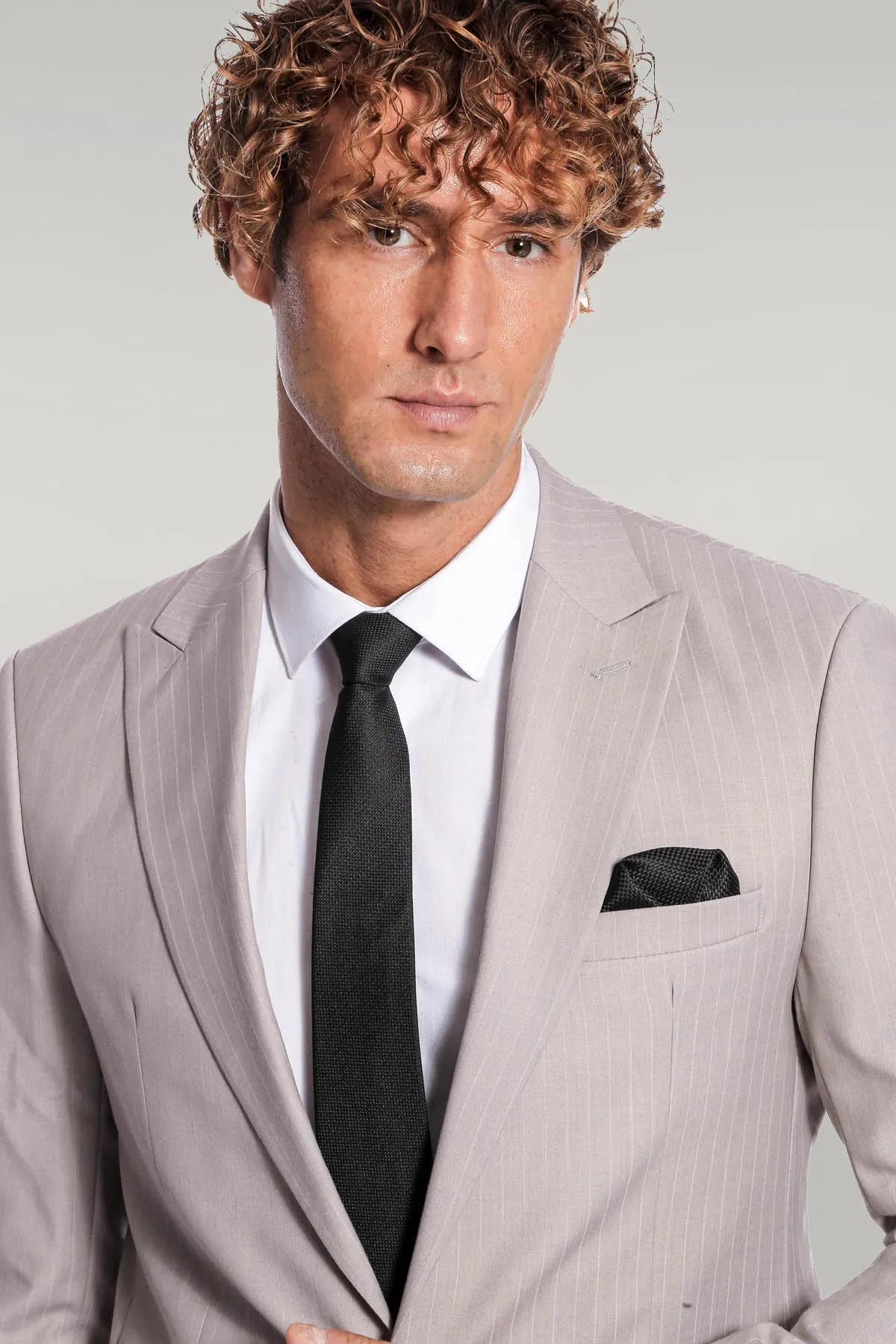 2 Piece Striped Grey Men Suit - Wessi sold by Wessi product image thumbnail 5