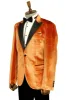 Velvet Slim Fit Single Button Tan Men Tuxedo Blazer sold by Wessi