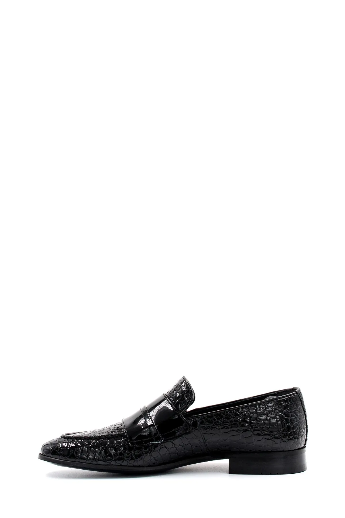 Black Croc-Embossed Double Monk Loafers Wessi sold by Wessi product image thumbnail 3