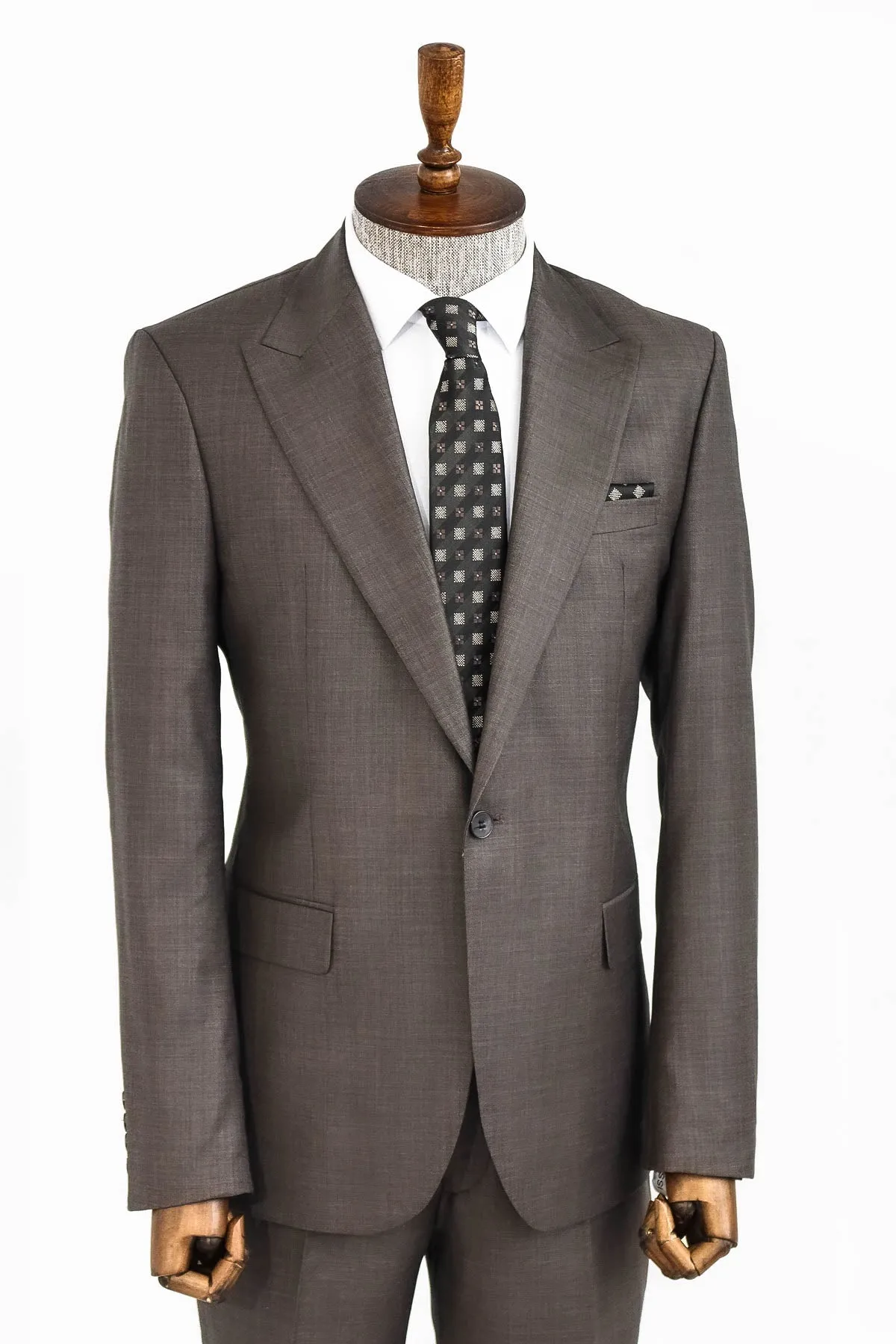 Wool Slim Fit Brown Men Suit - Wessi sold by Wessi product image thumbnail 5