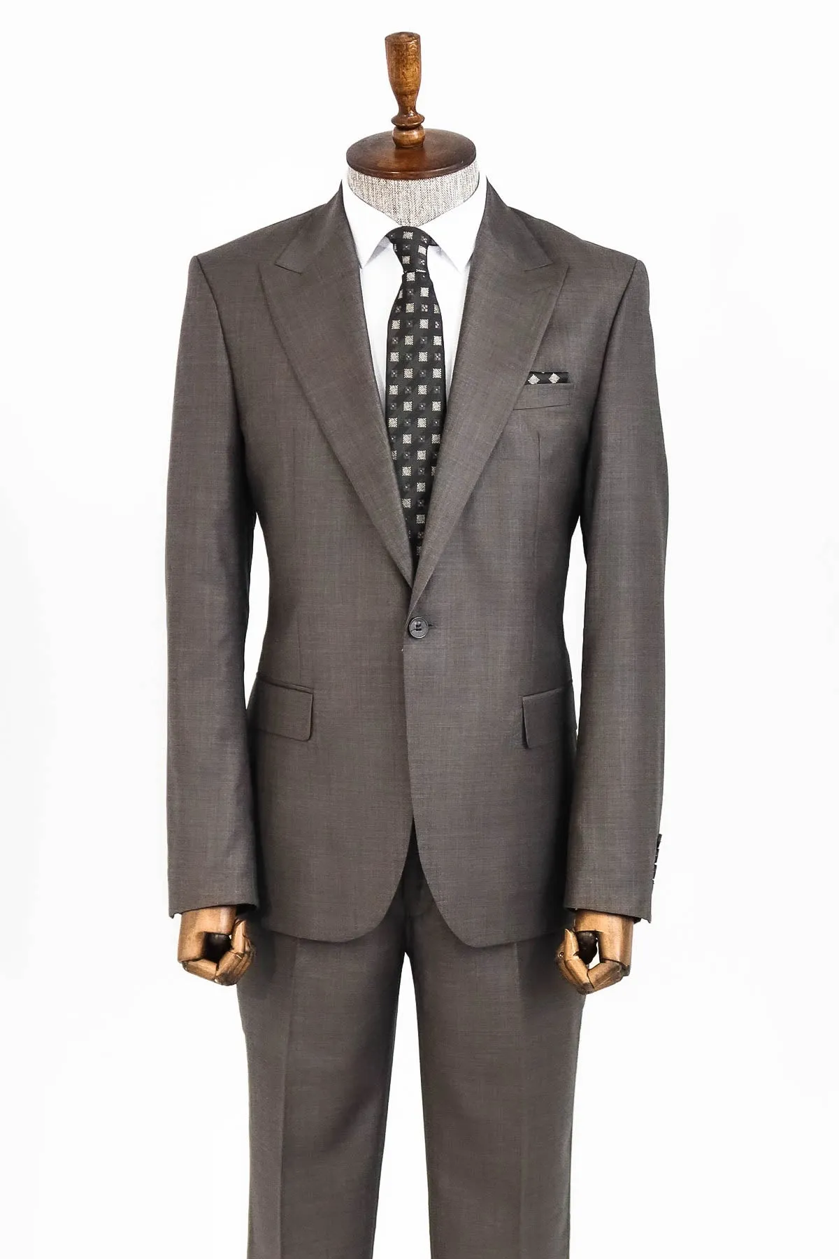 Wool Slim Fit Brown Men Suit - Wessi sold by Wessi product image thumbnail 3