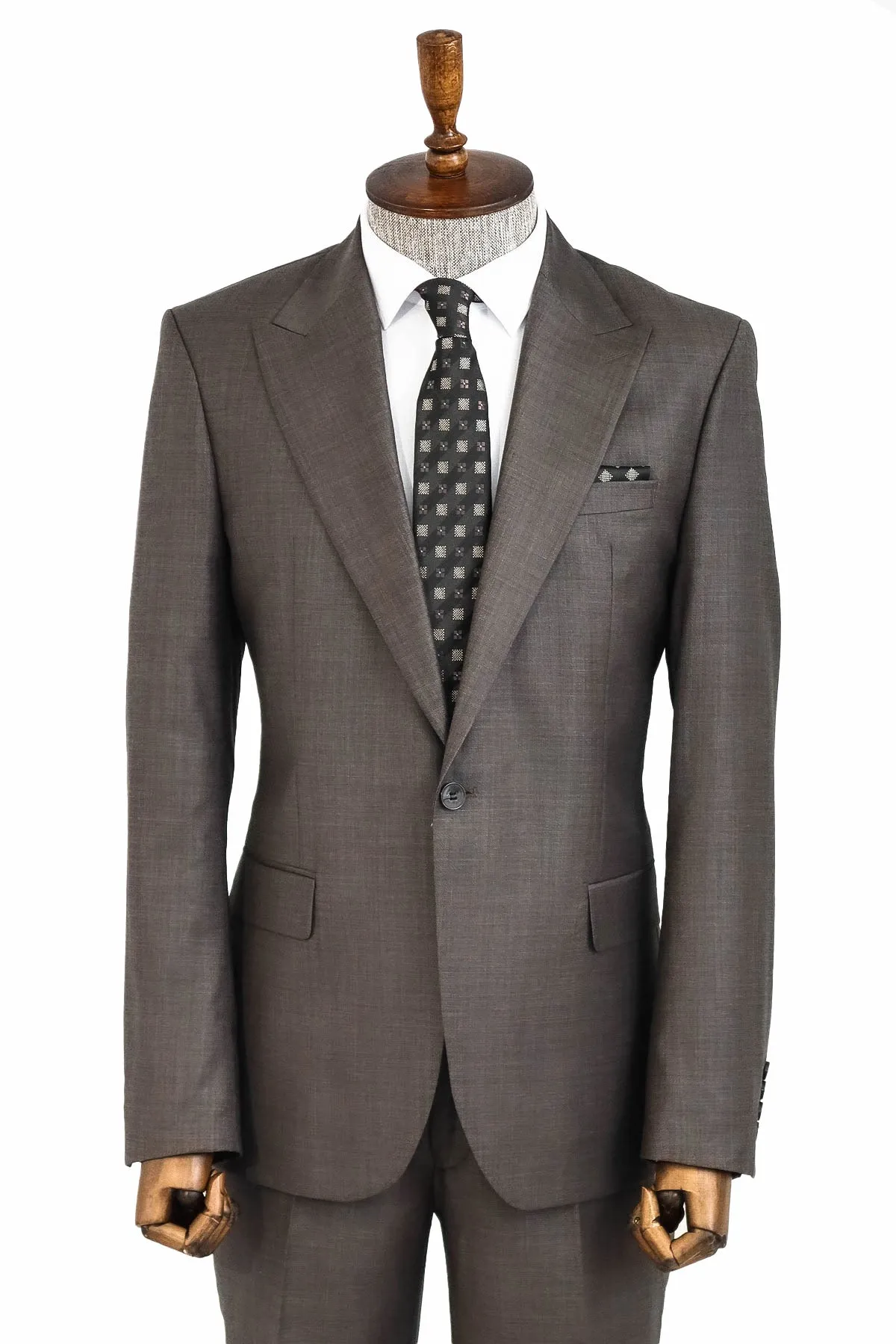 Wool Slim Fit Brown Men Suit - Wessi sold by Wessi