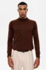 Brown Half Turtleneck Men's Knitwear - Wessi sold by Wessi