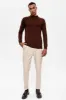 Brown Half Turtleneck Men's Knitwear - Wessi sold by Wessi