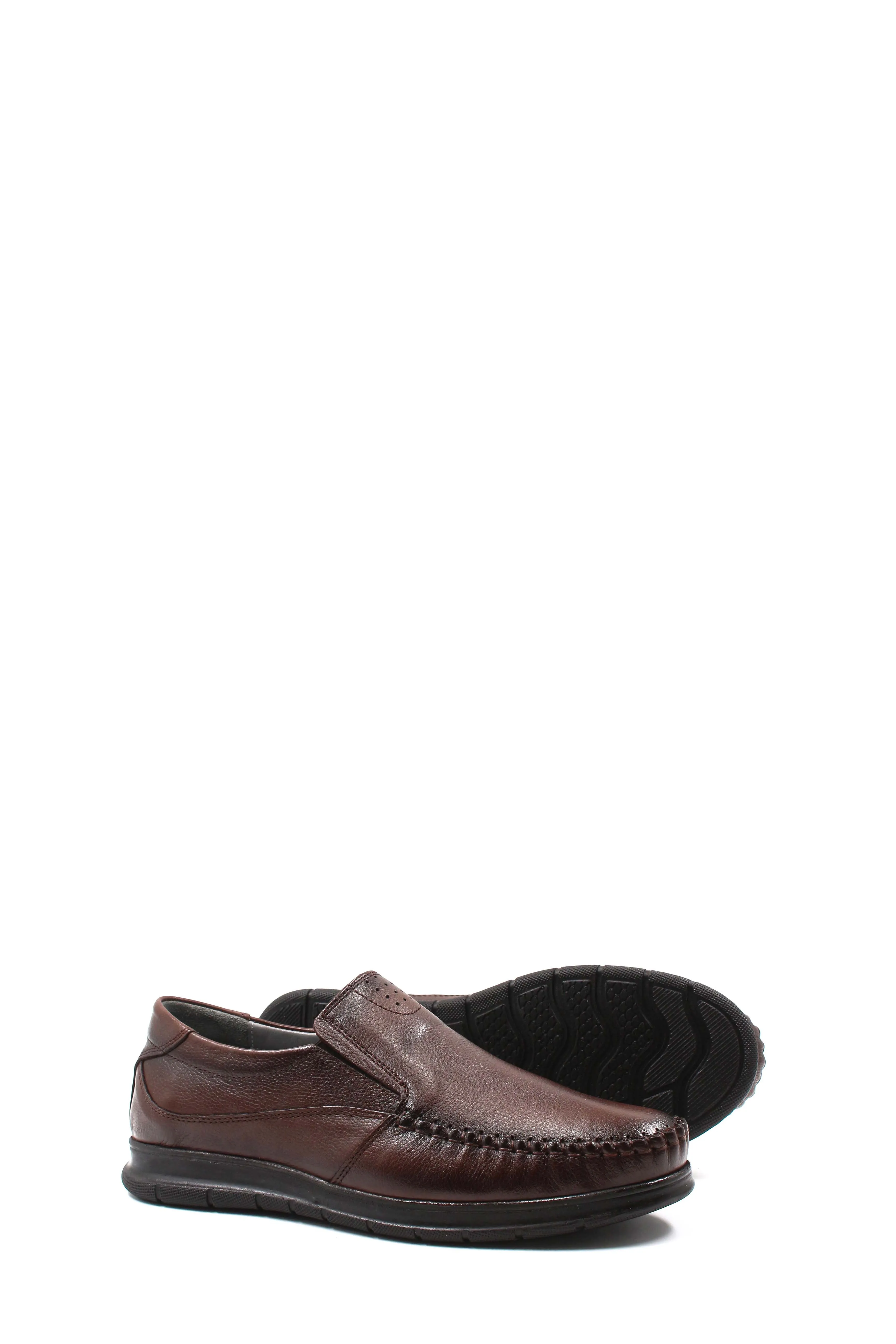 Brown Slip-On Leather Loafers-Wessi sold by Wessi product image thumbnail 3