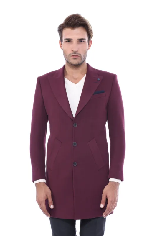 Burgundy Long Coat - Wessi sold by Wessi