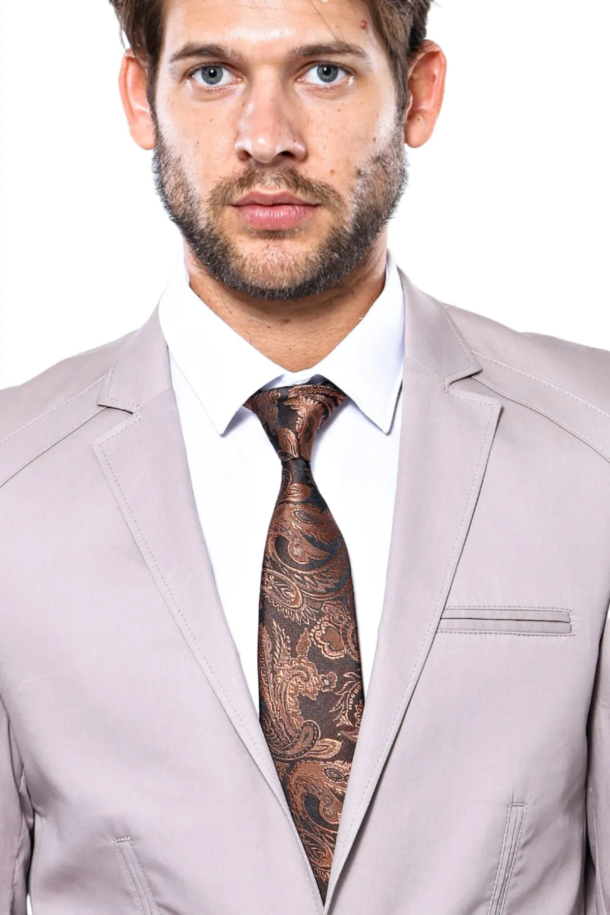 3 pocket Single Button Cotton Beige Jacket-Wessi sold by Wessi product image thumbnail 2