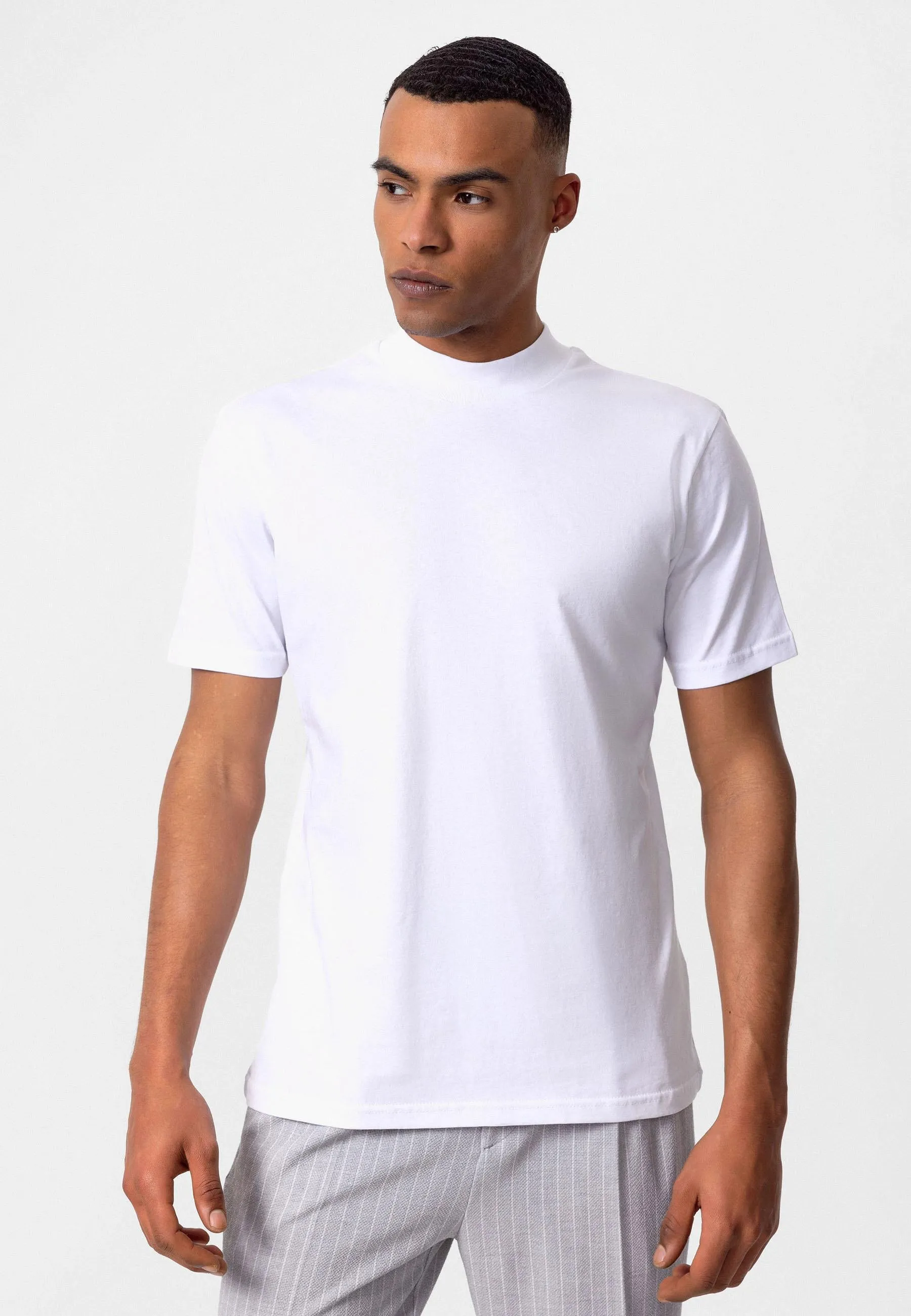 Men's White Slim Fit Basic T-Shirt - Wessi sold by Wessi