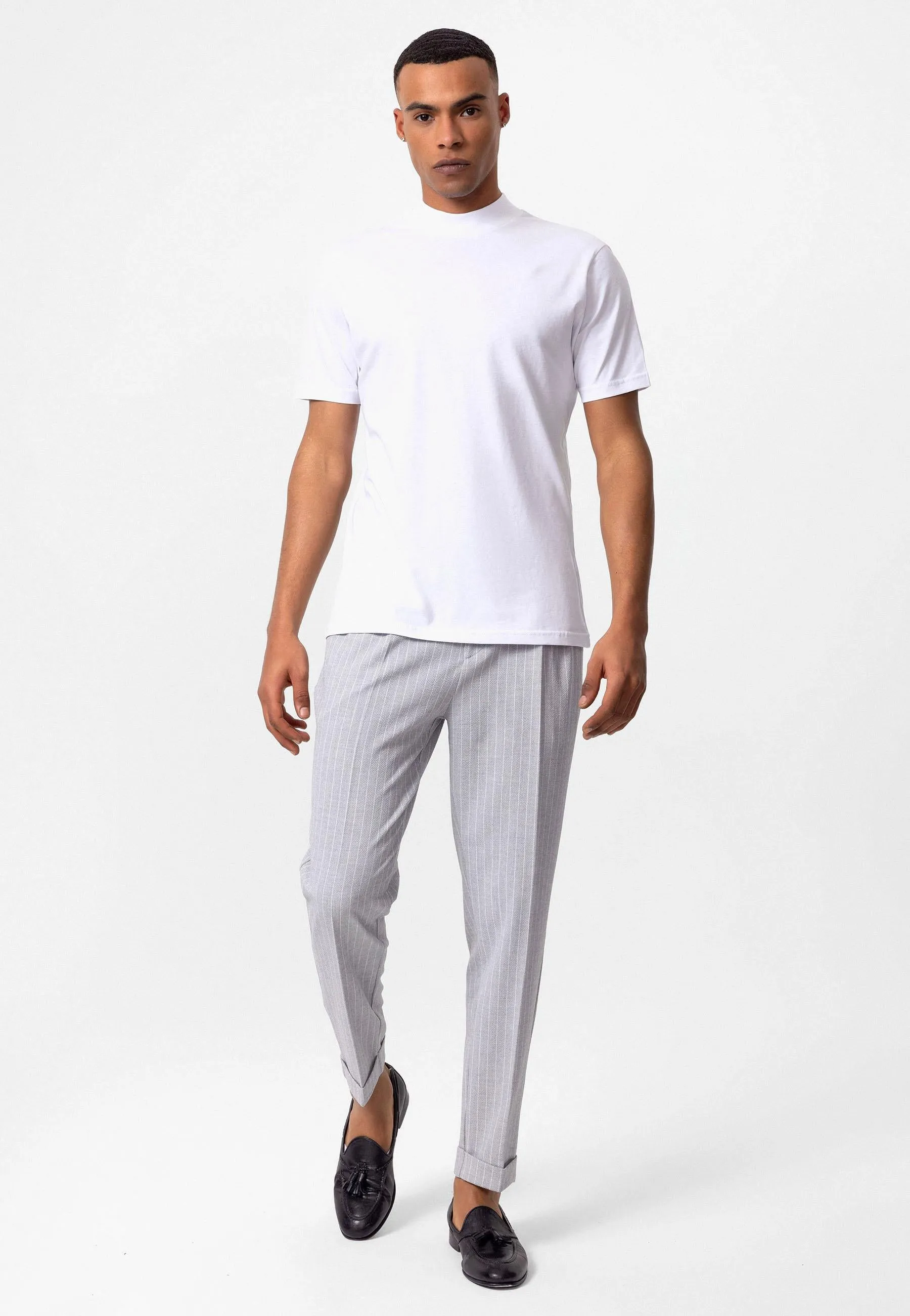 Men's White Slim Fit Basic T-Shirt - Wessi sold by Wessi product image thumbnail 2