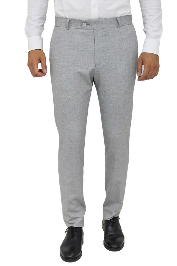 Slim Fit Patterned Grey Men Pants - Wessi sold by Wessi