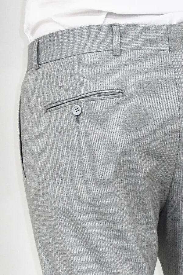 Slim Fit Patterned Grey Men Pants - Wessi sold by Wessi product image thumbnail 4