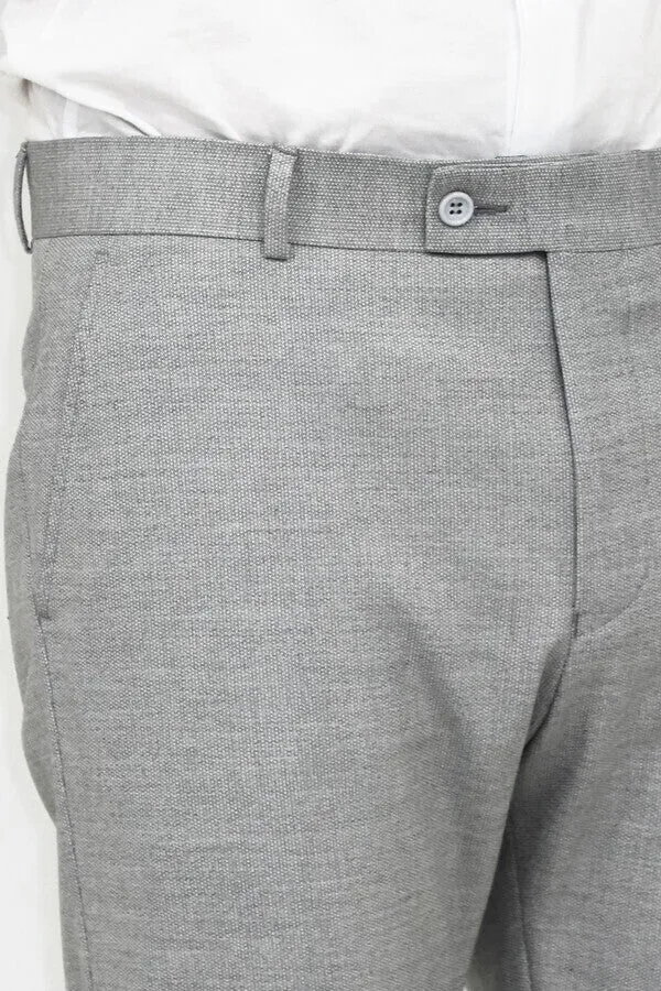 Slim Fit Patterned Grey Men Pants - Wessi sold by Wessi product image thumbnail 2