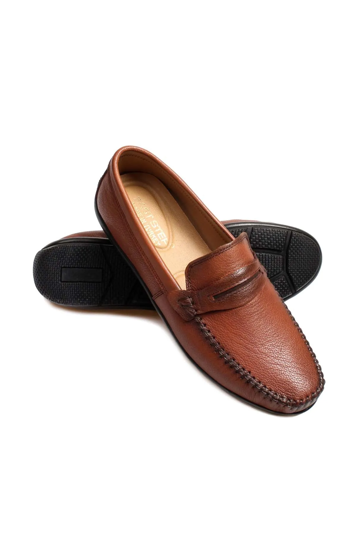 Men's Brown Leather Penny Loafers - Wessi sold by Wessi product image thumbnail 5