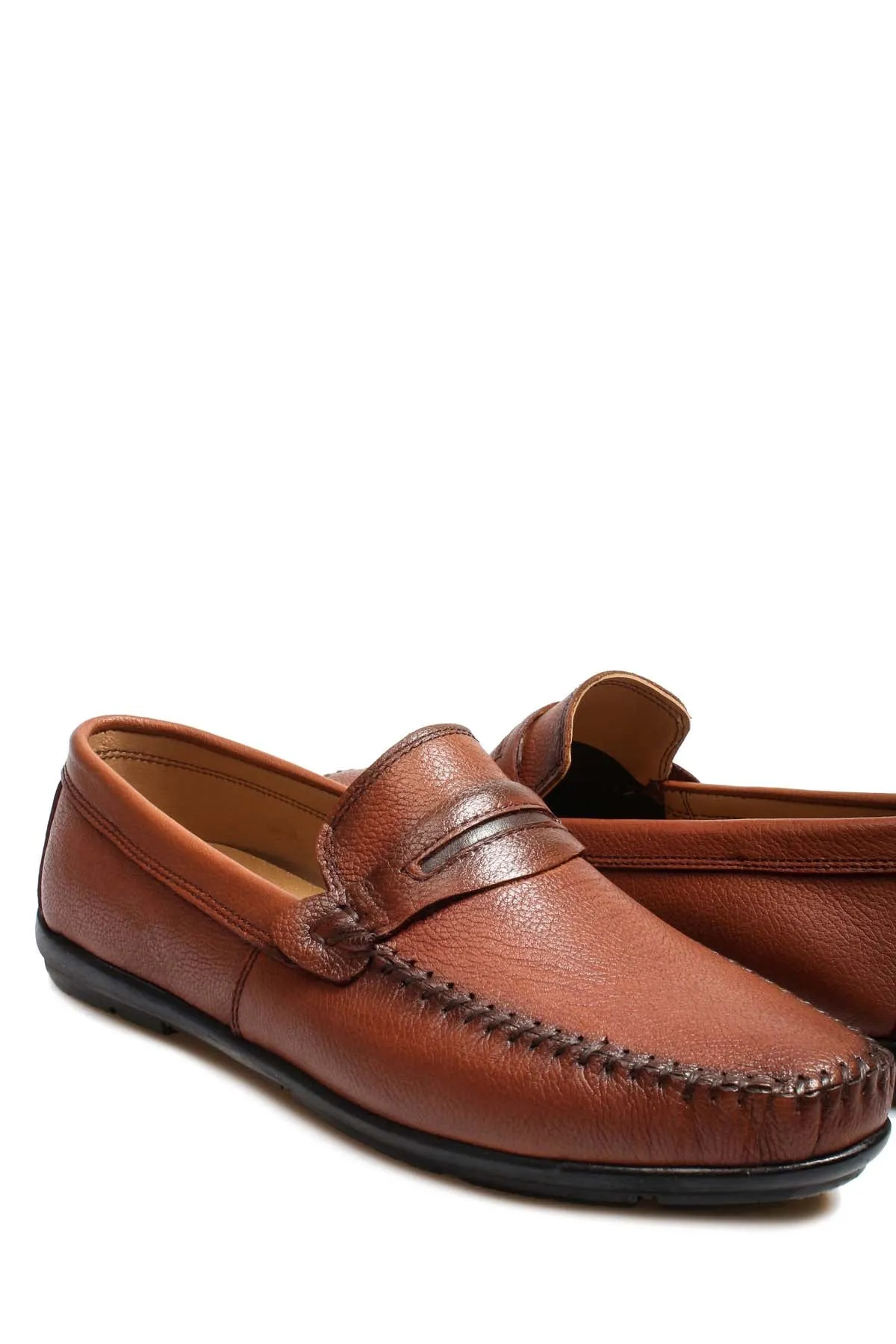 Men's Brown Leather Penny Loafers - Wessi sold by Wessi product image thumbnail 4