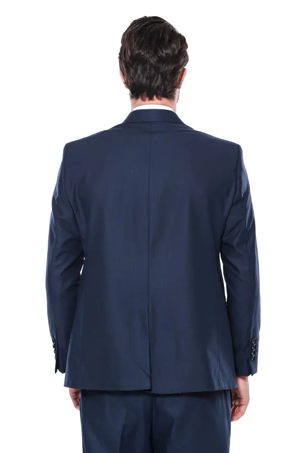 4 Drop Navy Blue Polyviscose Suit | Wessi sold by Wessi product image thumbnail 3