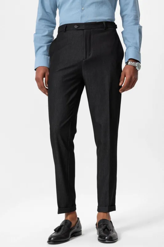 Men's Smoked Slim Fit Cuffed  Pants - Wessi sold by Wessi