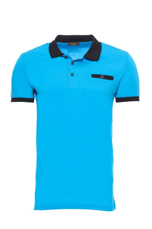 Turquoise Polo Neck T-Shirt - Wessi sold by Wessi