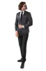 Single Button Double Vent Pointed Collar Navy Blue Blazer - Wessi sold by Wessi
