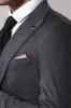 Single Button Double Vent Pointed Collar Navy Blue Blazer - Wessi sold by Wessi