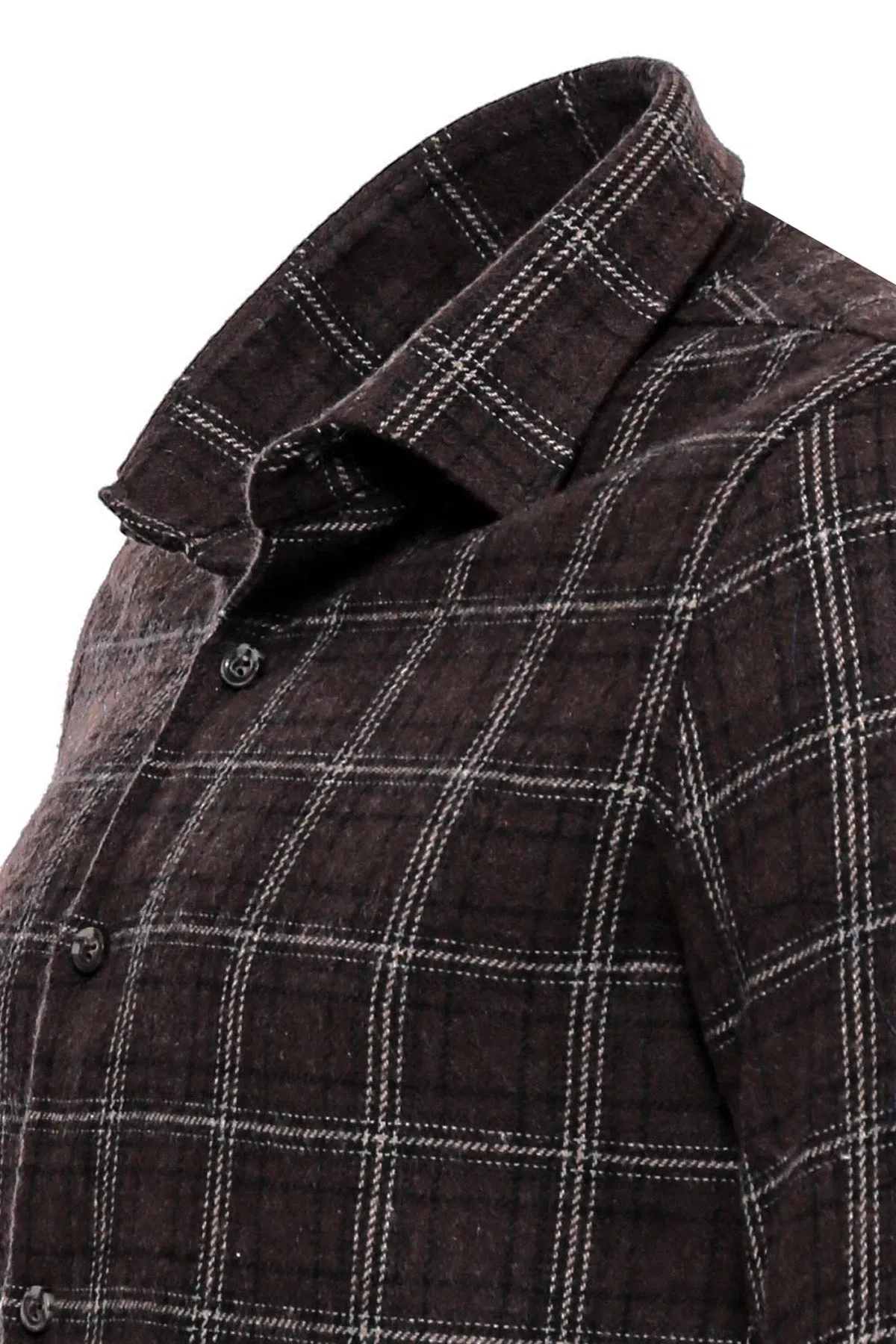 Checked Brown Men Lumberjack Shirt - Wessi sold by Wessi product image thumbnail 2