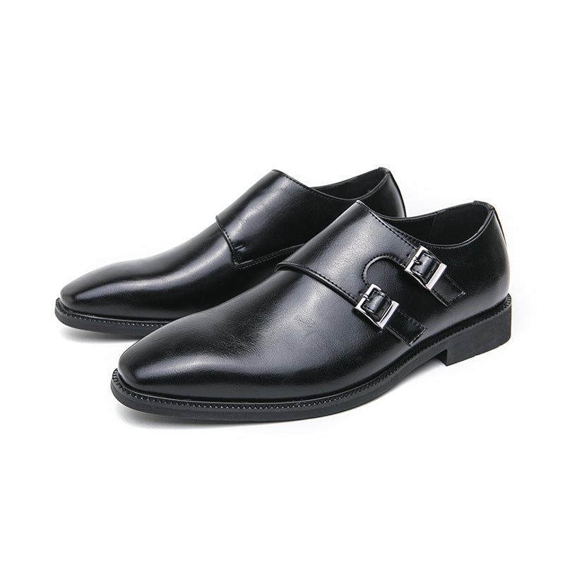 Business Formal Wear Leather Shoes Men's Casual Three Joint Pumps Mengke Buckle Office Wedding Shoes sold by Wessi product image thumbnail 4
