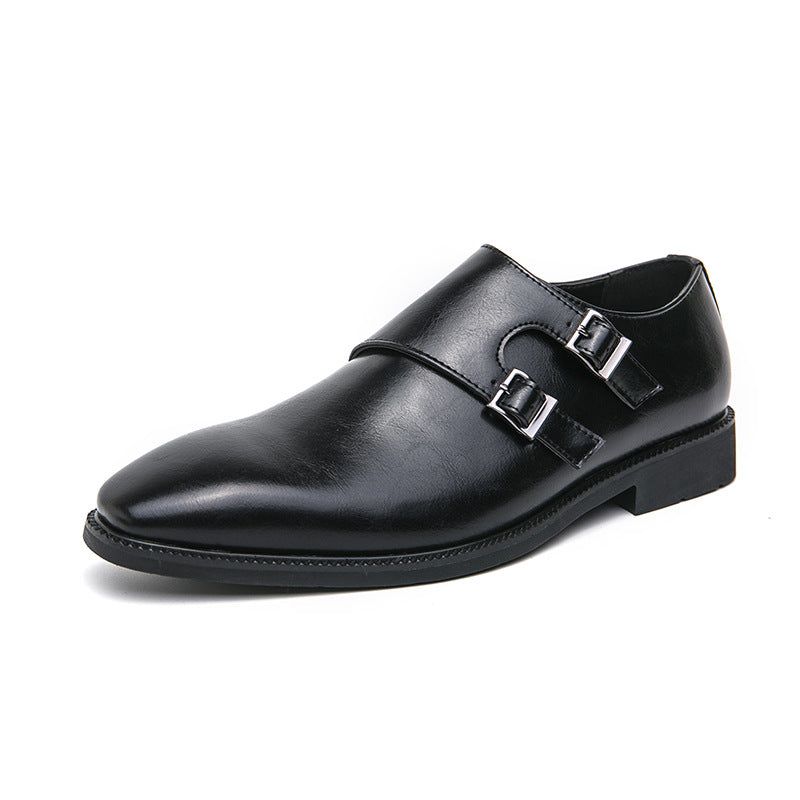 Business Formal Wear Leather Shoes Men's Casual Three Joint Pumps Mengke Buckle Office Wedding Shoes sold by Wessi product image thumbnail 3