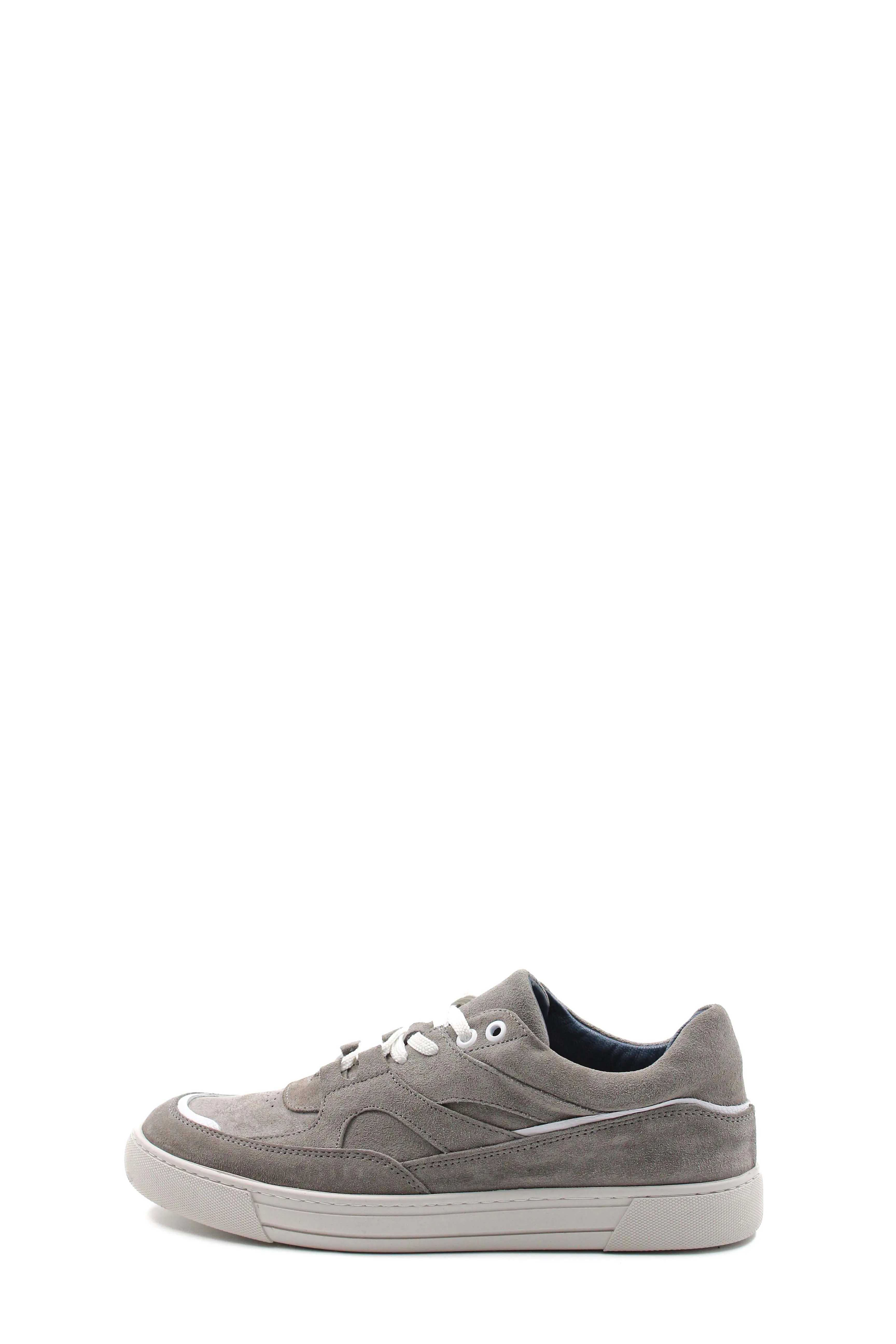 Men's Grey Suede Casual Sneakers with White Laces - Wessi sold by Wessi product image thumbnail 2