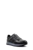 Men's Black Leather Slip-On Sneakers with Cushioned Sole - Wessi sold by Wessi