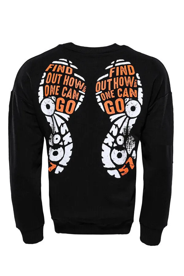 Black Letter Printed Sweatshirt - Wessi sold by Wessi product image thumbnail 3