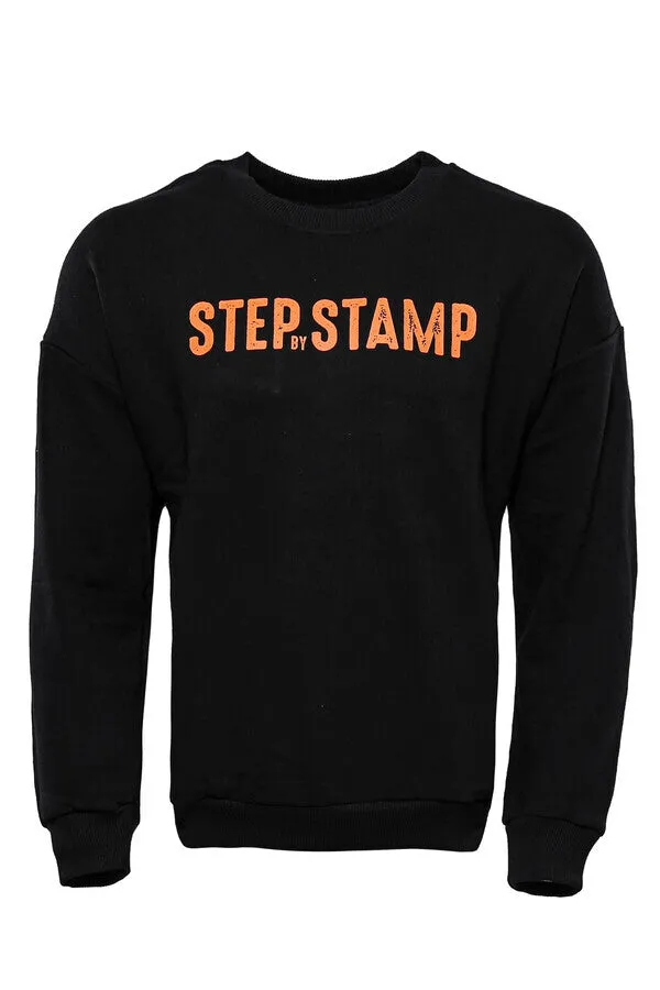 Black Letter Printed Sweatshirt - Wessi sold by Wessi