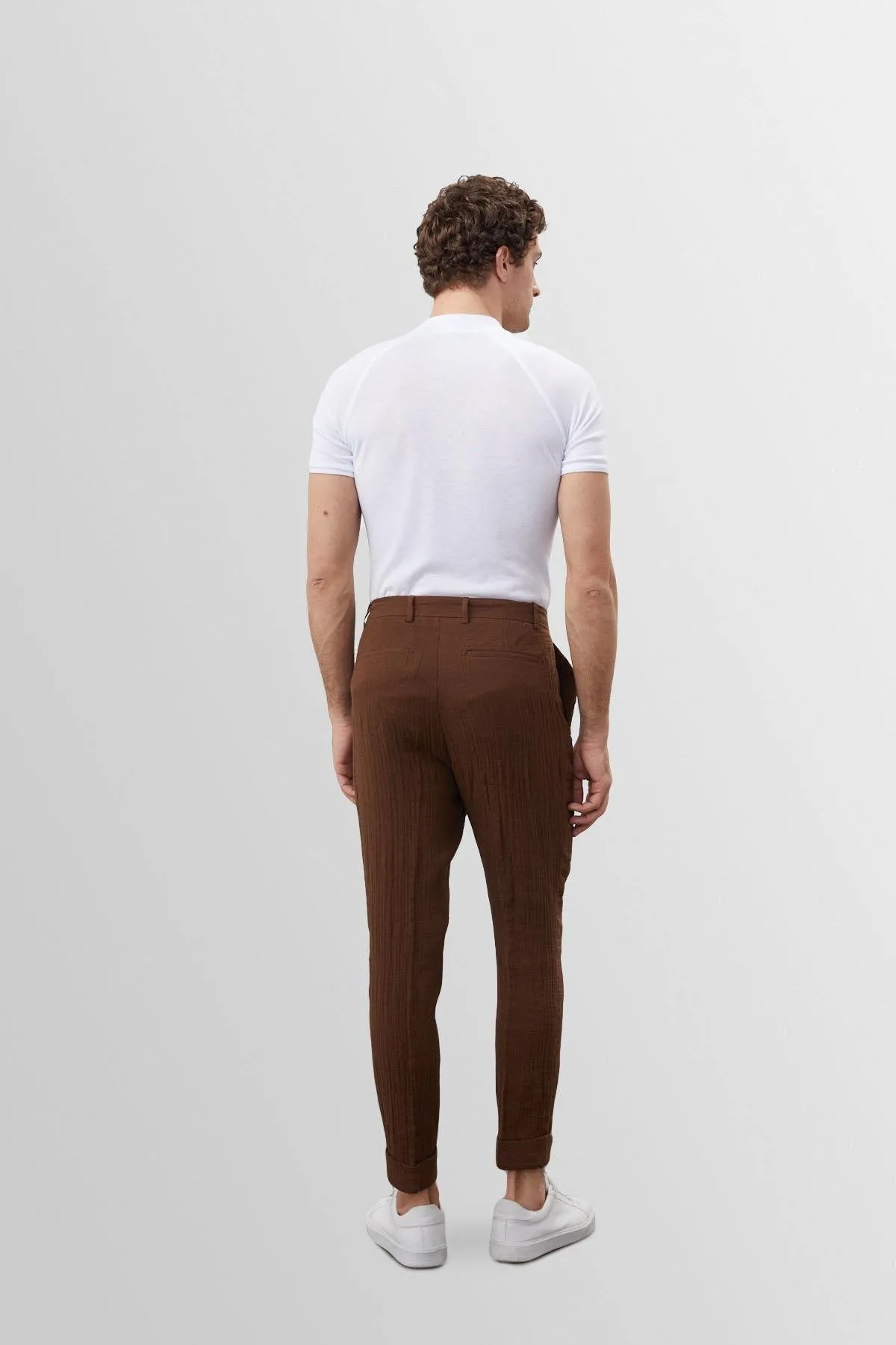 White Slim Fit Crew Neck Men's T-Shirt - Wessi sold by Wessi product image thumbnail 5