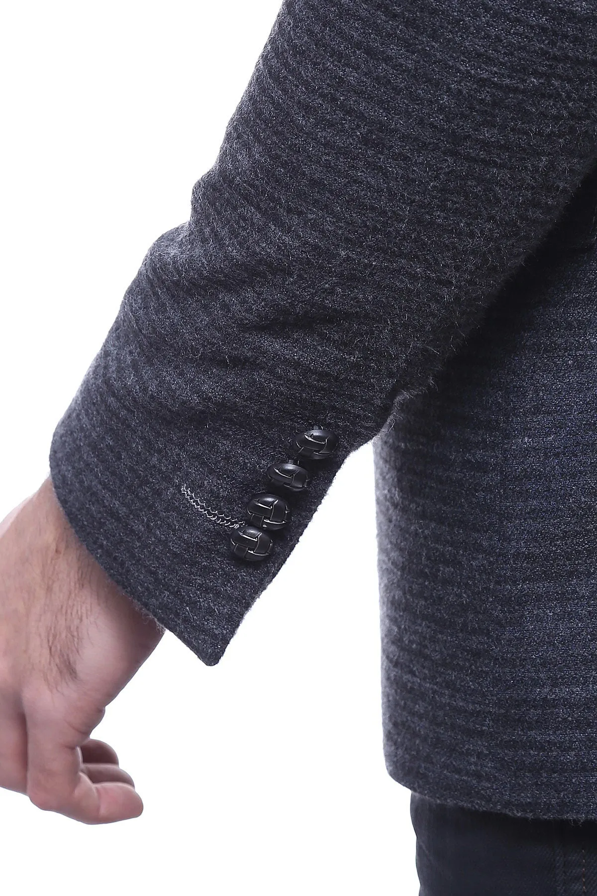 Double Breasted Slim Fit Navy Blue Blazer - Wessi sold by Wessi product image thumbnail 5