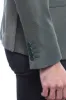 Single Button Half Liner Pointed Collar Green Jacket-Wessi sold by Wessi