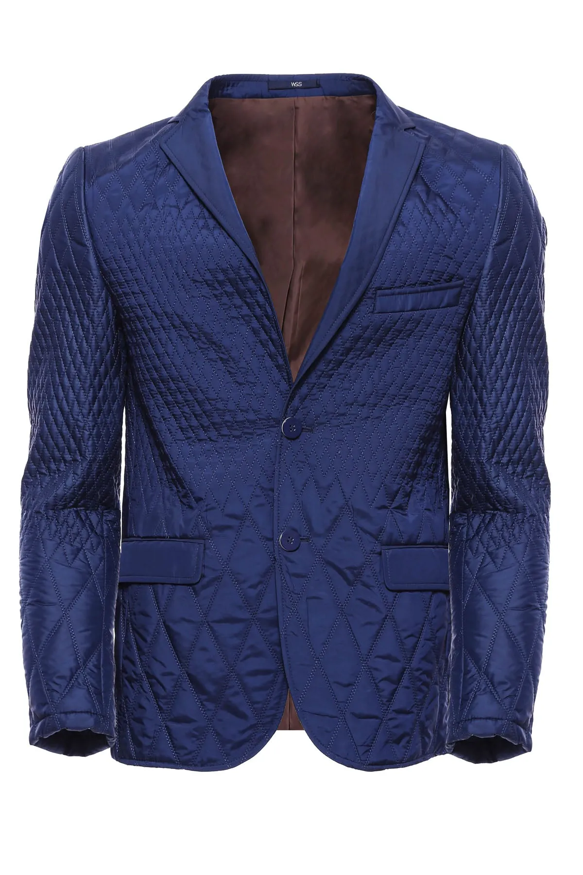 3 Pockets 2 Button Quilted Coat Jacket Navy Blue Short Coat-Wessi sold by Wessi product image thumbnail 5