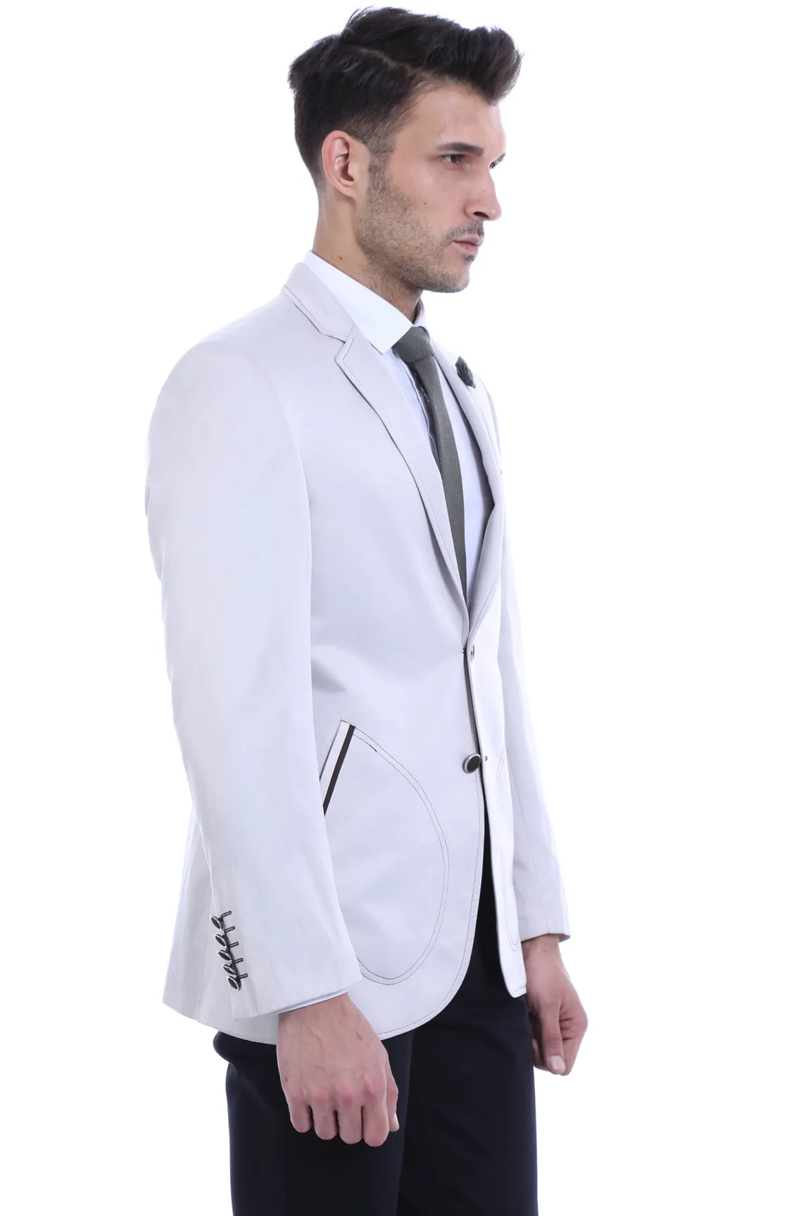 Grey Blazer With Patch Pockets | Wessi sold by Wessi product image thumbnail 3