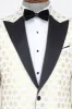 Floral Patterned Peak Lapel White Men Wedding Tuxedo Blazer - Wessi sold by Wessi