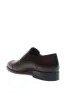 Men's Brown Leather Slip-On Loafers with Peaked Cap Toe and Textured Finish - Wessi sold by Wessi