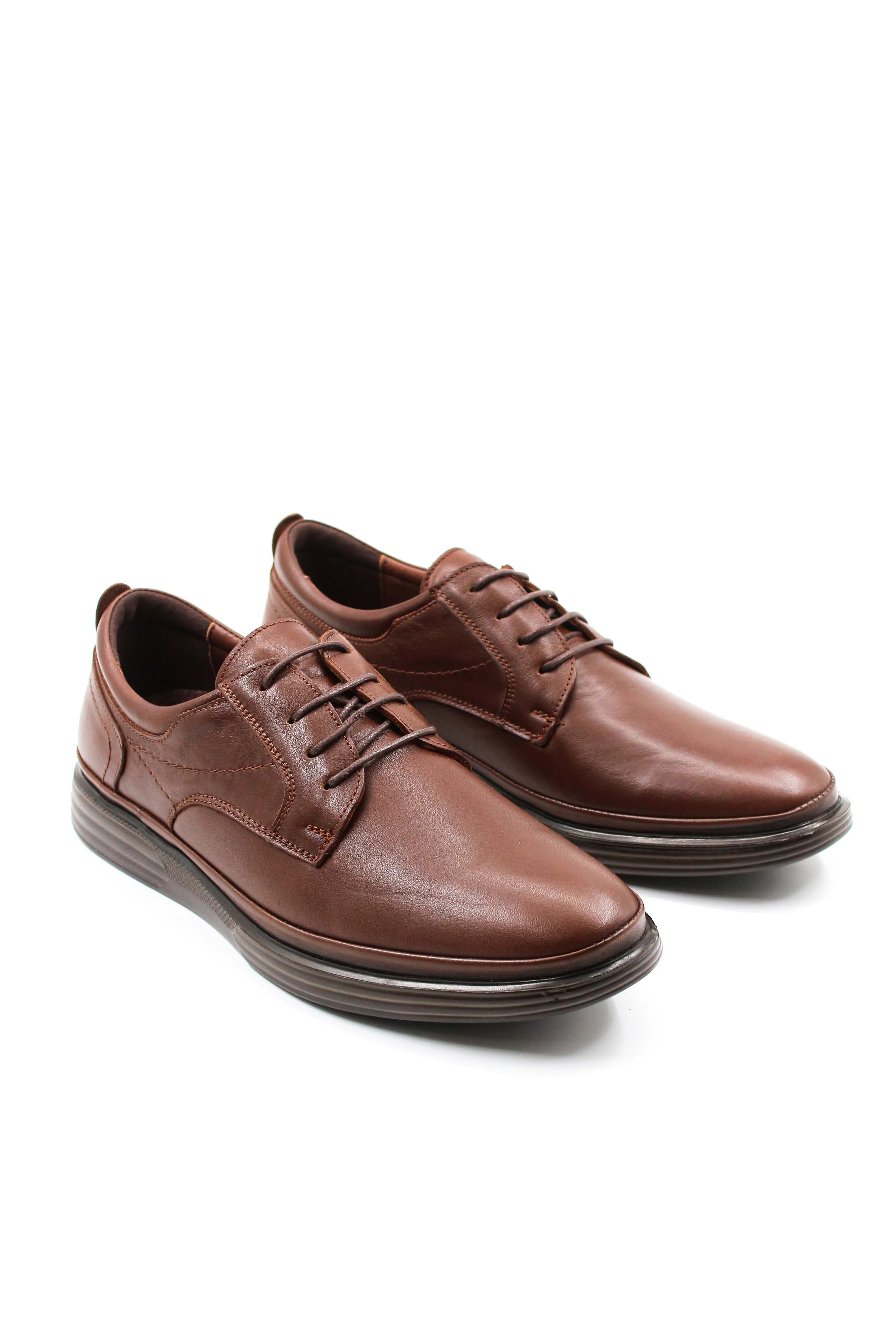 Men's Brown Leather Casual Oxfords-Wessi sold by Wessi product image thumbnail 4