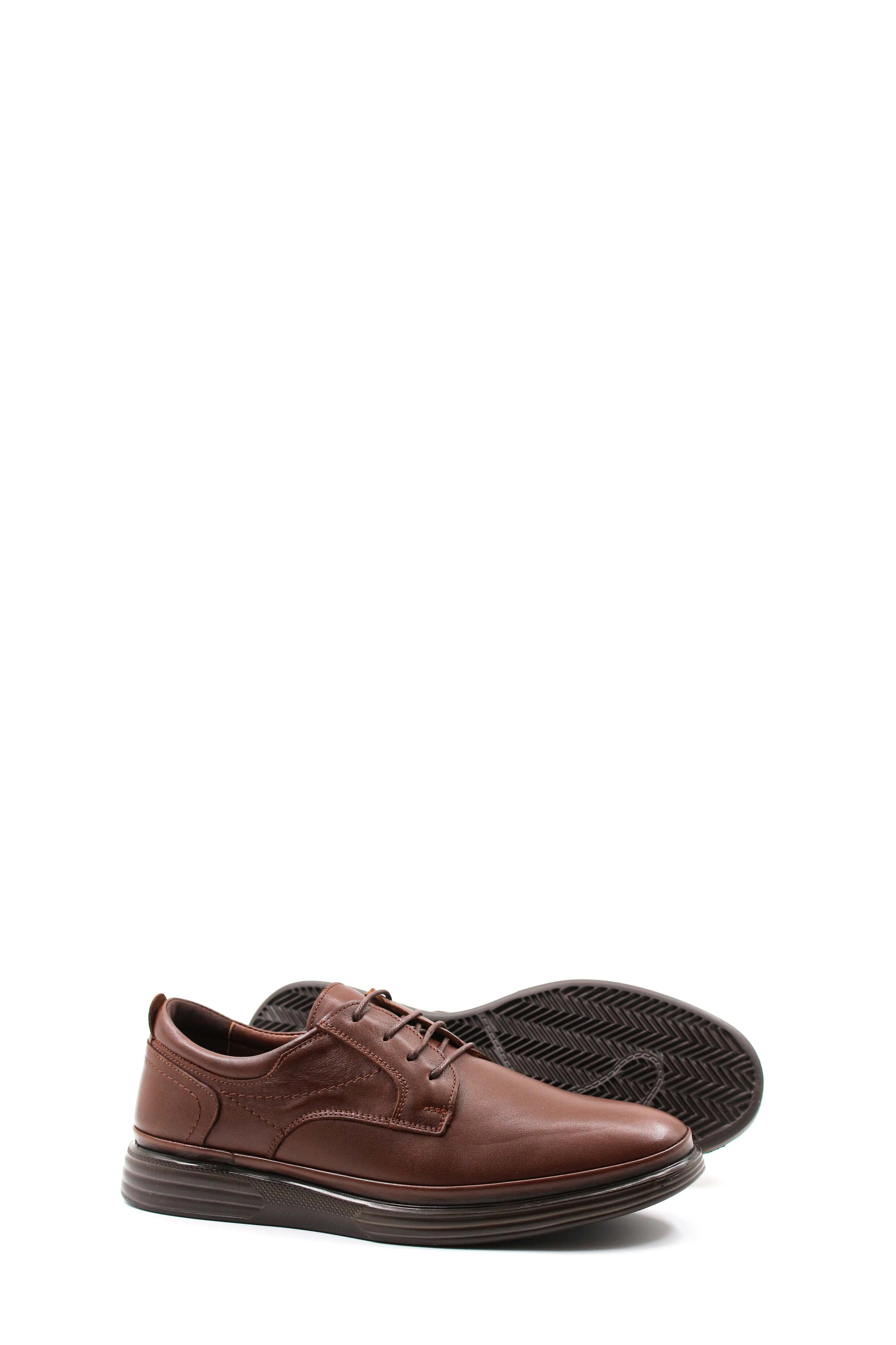 Men's Brown Leather Casual Oxfords-Wessi sold by Wessi product image thumbnail 3
