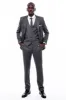 Striped Navy Blue Vested Suit - Wessi sold by Wessi