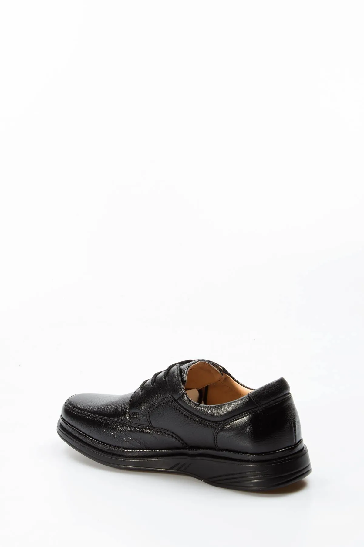 Men's Orthopedic Casual Black Leather Shoes - Wessi sold by Wessi product image thumbnail 3