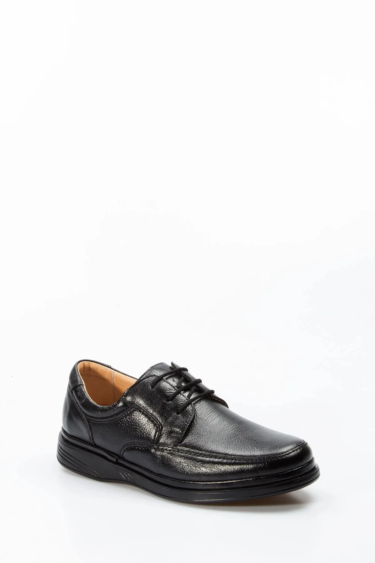Men's Orthopedic Casual Black Leather Shoes - Wessi sold by Wessi product image thumbnail 4