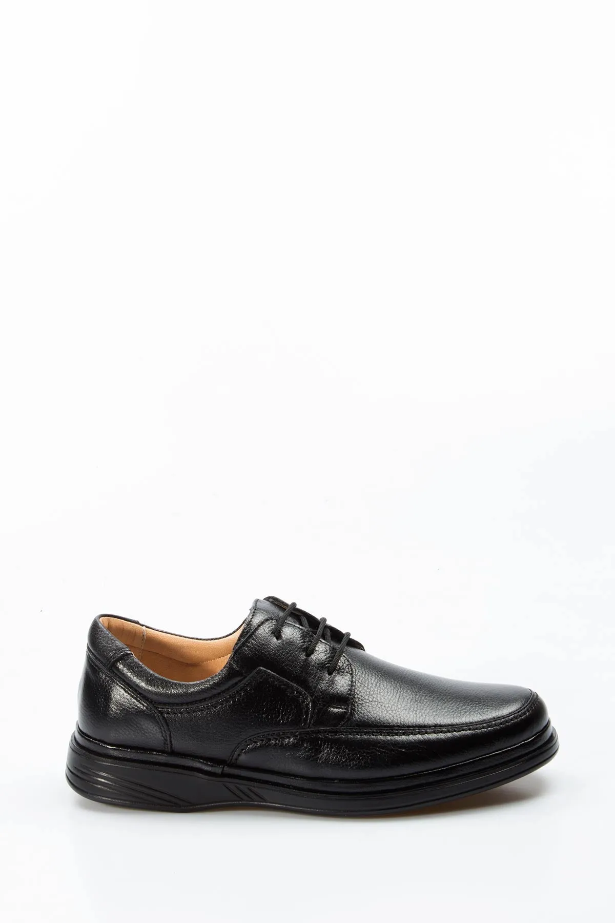 Men's Orthopedic Casual Black Leather Shoes - Wessi sold by Wessi product image thumbnail 2
