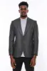 Dark Grey Patterned Slim Fit Blazer - Wessi sold by Wessi