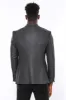 Dark Grey Patterned Slim Fit Blazer - Wessi sold by Wessi