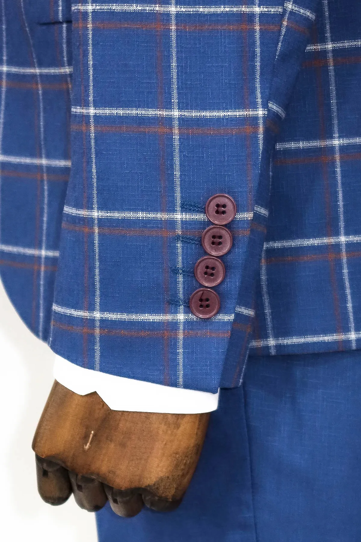 Checked Blue Men Suit - Wessi sold by Wessi product image thumbnail 3