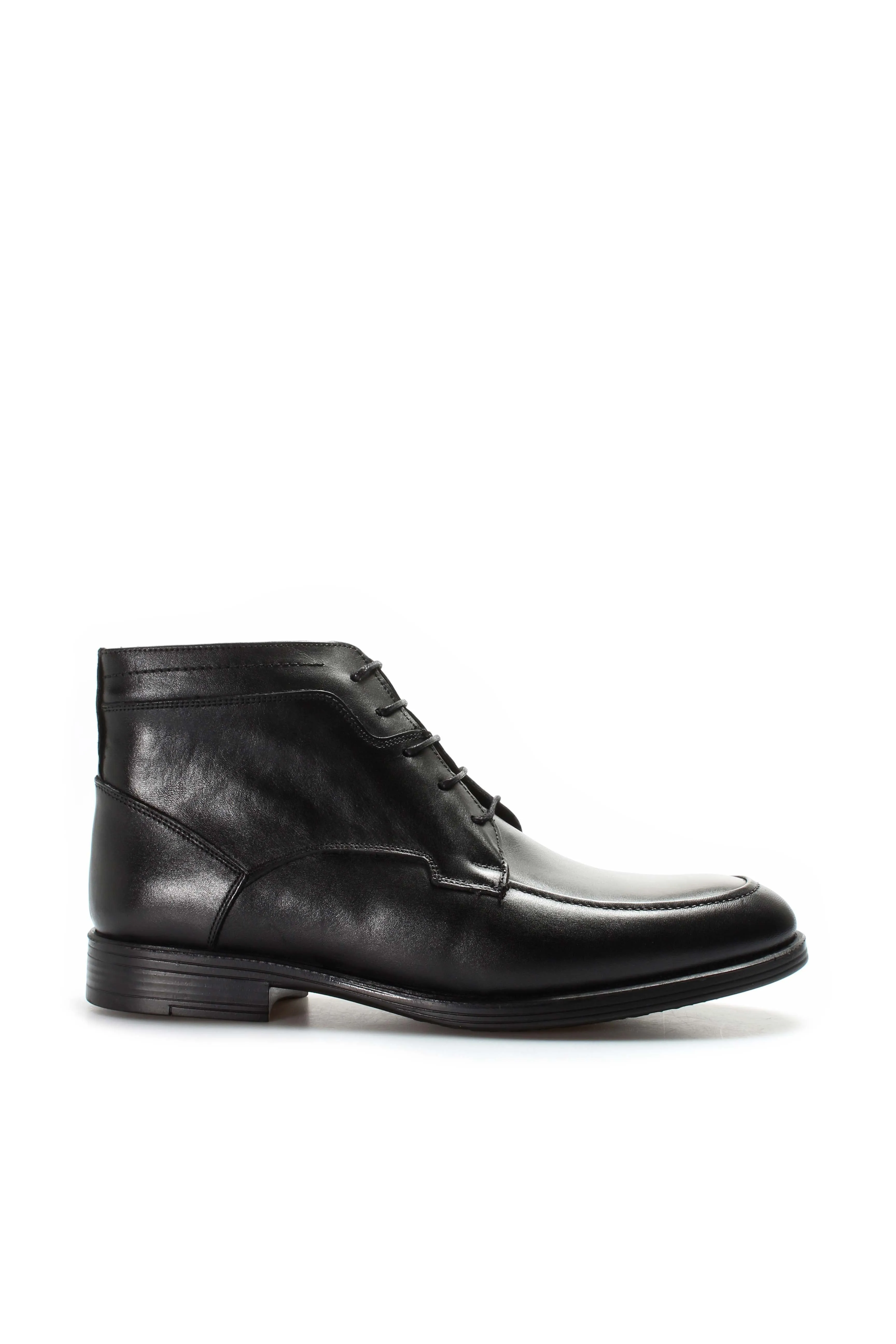 Men's Black Leather Ankle Boots with Lace-Up Design - Wessi sold by Wessi