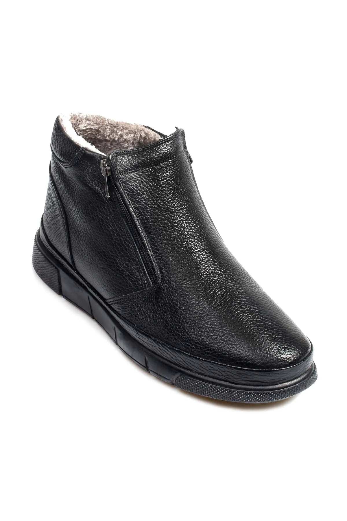 Men's Black Leather Winter Boots - Wessi sold by Wessi product image thumbnail 3